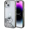 Image de Étui Karl Lagerfeld pour iPhone 15 6.1 transparent étui rigide Liquid Glitter Choupette - Neuf