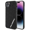Image de Coque Rigide Noire Karl Lagerfeld Klhcp15m3dmkrlk Pour Iphone 15 Plus / 14 Plus 6,7 Pouces, Logo Multiple En Caoutchouc 3d