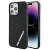 Image de Coque Rigide Noire/noire Pour Iphone 15 Pro Max 6,7 Pouces Karl Lagerfeld Klhcp15x3dmkrlk Avec Logo Multiple En Caoutchouc 3d