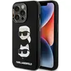 Image de Tête Karl Lagerfeld Klhcp15lsdhkcnk Pour Iphone 15 Pro 6,1 Pouces, En Silicone Noir/noir, Karl & Choupette