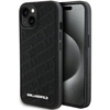 Image de Coque Rigide Noire Matelassée À Motif K, Karl Lagerfeld Klhcp15spqkpmk Pour Iphone 15/14/13 6,1 Pouces