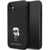 Image de Karl Lagerfeld Klhcn61smhknpk Coque En Silicone Noir Ikonik Pour Iphone 11/xr 6,1" Broche En Métal