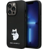 Image de Coque Rigide En Silicone Noir/noir Pour Iphone 14 Pro 6.1 De Karl Lagerfeld (klhcp14lsmhcnpk) Avec Goupille Métallique En Forme De C