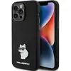 Image de Étui Karl Lagerfeld pour iPhone 15 Pro 6.1 noir Silicone Choupette Metal Pin - Neuf