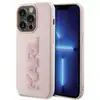 Image de Étui Karl Lagerfeld pour iPhone 15 Pro 6.1 rose étui rigide 3D Rubber Glitter Logo - Neuf