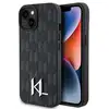 Image de Étui Karl Lagerfeld pour iPhone 15 6.1 noir étui rigide Leather Monogram Hot Stamp Metal Logo - Neuf