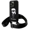 Image de Étui Karl Lagerfeld Crossbody en silicone Ikonik pour iPhone 15 Pro Max - Neuf