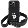 Image de Étui Karl Lagerfeld pour iPhone 15 6.1 étui rigide noir Crossbody Silicone Choupette - Neuf