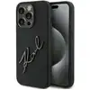 Image de Étui Karl Lagerfeld pour iPhone 15 Pro 6.1 noir étui rigide Silicone Karl Script - Neuf