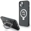 Image de Coque Rigide Noire Avec Anneau De Support Karl Lagerfeld Klhmp15mhmrskhk Pour Iphone 15 Plus / 14 Plus 6,7 Pouces, Compatible Magsafe.