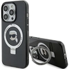 Image de Coque Rigide Noire Avec Anneau De Support Pour Iphone 15 Pro Max 6,7" Karl Lagerfeld Klhmp15xhmrskhk, Compatible Magsafe Et Dotée De La Technologie Karl Head.
