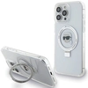 Image de Coque Rigide Blanche Avec Anneau De Support Karl Lagerfeld Klhmp15lhmrskhh Pour Iphone 15 Pro 6.1 Avec Support Magsafe Et Tête De Karl Lagerfeld