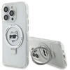 Image de Coque Rigide Blanche Karl Lagerfeld Klhmp15lhmrschh Pour Iphone 15 Pro 6.1 Avec Support Annulaire Choupette Et Magsafe
