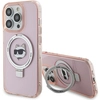 Image de Coque Rigide Rose/rose Karl Lagerfeld Klhmp15lhmrschp Pour Iphone 15 Pro 6.1 Avec Support Anneau Choupette Et Magsafe