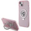 Image de Étui Karl Lagerfeld Ring Stand MagSafe pour iPhone 15 Plus, rose - Neuf