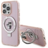 Image de Karl Lagerfeld Klhmp15lhmrskcp Iphone 15 Pro 6.1 Coque Rigide Rose Ring Stand Karl&choupettte Magsafe