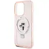 Image de Étui Karl Lagerfeld pour iPhone 15 Pro Max 6.7 rose étui rigide Ring Stand Karl&Choupettte MagSafe - Neuf