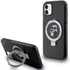 Image de Coque Rigide Noire Karl Lagerfeld Klhmn61hmrskck Pour Iphone 11 / Xr 6.1 Avec Support Anneau Et Coque Magsafe Karl&choupette.