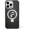 Image de Étui Karl Lagerfeld pour iPhone 15 6.1 noir étui rigide Ring Stand Karl&Choupettte MagSafe - Neuf
