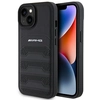 Image de Coque Rigide En Cuir Noir/noir Amg Amhcp15mgsebk Pour Iphone 15 Plus / 14 Plus 6,7 Pouces, Lignes En Relief