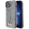 Image de Coque Rigide Argentée Guess Guhcp15spsfdgss Pour Iphone 15/14/13 (6,1 Pouces), Avec Inscription Pailletée Et Métal.