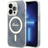 Image de Coque Rigide Bleue/bleue Guess Guhmp15lh4stb Pour Iphone 15 Pro 6,1 Pouces, Compatible Iml 4g Et Magsafe