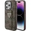 Image de Étui Guess pour iPhone 15 Pro 6.1 marron étui rigide Grip Stand 4G Triangle Strass - Neuf