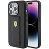 Image de Coque Rigide Noire Ferrari Fehcp15lgspsik Pour Iphone 15 Pro 6.1 Avec Support Et Logo En Métal