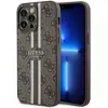 Image de Étui Guess pour iPhone 15 Pro Max 6.7 marron étui rigide 4G Printed Stripes MagSafe - Neuf