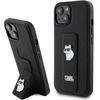 Image de Karl Lagerfeld Klhcp15mgsachpk Coque Rigide Gripstand Saffiano Choupette Pins Pour Iphone 15 Plus / 14 Plus 6,7 Pouces Noir/noir