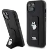 Image de Étui Karl Lagerfeld pour iPhone 15 Plus 6.7 noir étui rigide Gripstand Saffiano Choupette Pins - Neuf