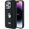 Image de Étui Karl Lagerfeld pour iPhone 15 Pro 6.1 noir étui rigide Gripstand Saffiano Choupette Pins - Neuf