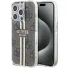 Image de Étui Guess pour iPhone 15 Pro 6.1 marron étui rigide IML 4G Gold Stripe - Neuf