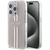 Image de Coque Rigide Rose Guess Guhcp14xh4psegp Pour Iphone 14 Pro Max 6,7 Pouces, Compatible Iml 4g, Rayures Dorées