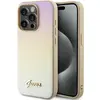 Image de Étui Guess Saffiano Iridescent Script pour iPhone 14 Pro, doré - Neuf