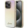 Image de Étui Guess pour iPhone 15 Pro 6.1 or étui rigide Saffiano Iridescent Script - Neuf