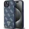 Image de Étui Guess pour iPhone 15 Plus 6.7 bleu étui rigide 4G Triangle Metal Logo - Neuf