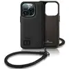 Image de Étui BMW pour iPhone 15 Plus 6.7 noir étui rigide Signature Leather Wordmark Cord - Neuf