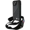 Image de Coque Rigide Noire Bmw Bmhcp15s23pscck Pour Iphone 15/14/13, Édition M, Avec Bande Carbone Et Dragonne.