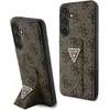 Image de Étui Guess 4G Triangle Strass Grip Stand pour Samsung S24, marron - Neuf