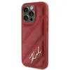 Image de Étui Karl Lagerfeld pour iPhone 15 Pro 6.1 rouge hardcase Diagonal Quilted Script - Neuf