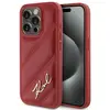 Image de Coque Rigide Rouge/rouge À Motif Matelassé En Diagonale Pour Iphone 15 Pro Max 6,7 Pouces, Karl Lagerfeld Klhcp15xpqdsmgr.