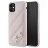 Image de Étui Karl Lagerfeld Diagonal Quilted pour iPhone 11, rose - Neuf