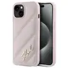 Image de Étui Karl Lagerfeld Diagonal Quilted pour iPhone 14, rose - Neuf