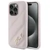Image de Coque Rigide Rose/rose À Motif Matelassé En Diagonale Pour Iphone 15 Pro Max 6,7 Pouces, Karl Lagerfeld Klhcp15xpqdsmgp