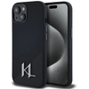 Image de Étui Magsafe En Silicone Noir Avec Initiales Shadow Metal De Karl Lagerfeld Pour Iphone 15