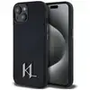Image de Étui Karl Lagerfeld Silicone Shadow Metal Initial MagSafe pour iPhone 15 noir - Neuf