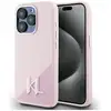 Image de Étui Karl Lagerfeld Silicone Shadow Metal Initial MagSafe pour iPhone 15 Pro Max rose - Neuf