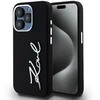 Image de Coque Rigide Noire En Silicone Et Métal Avec Logo Karl Lagerfeld Klhcp15lscmsmvk Pour Iphone 15 Pro 6,1 Pouces.