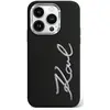 Image de Etui Karl Lagerfeld pour iPhone 15 Pro 6.1 noir étui rigide Silicone Metal Script Logo - Neuf